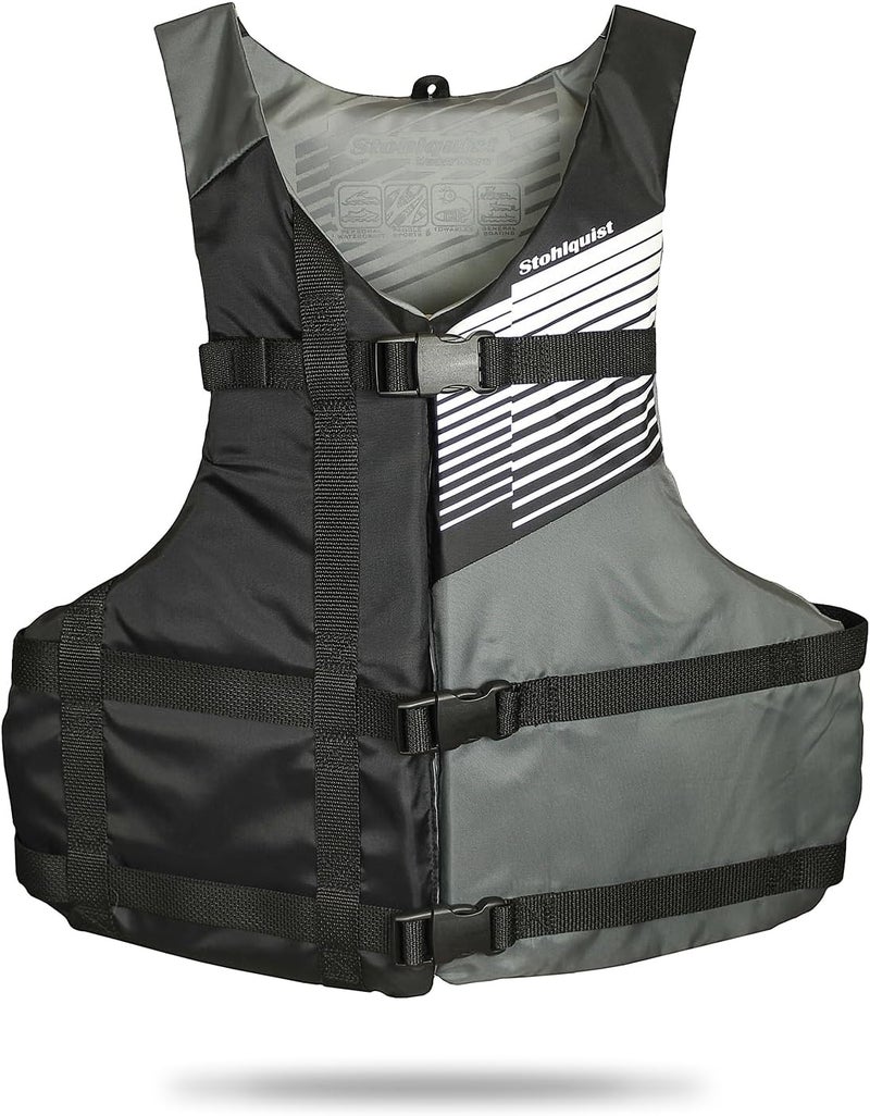 Stohlquist Fit Youth Life Jacket - Coast Guard Approved, High Mobility PFD, Buoyancy Foam, Fully Adjustable for Children Around 75-125 lbs - Image 1